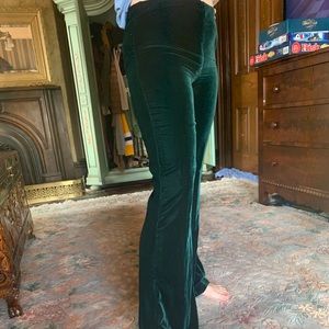 Velvet high waisted bell bottoms